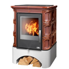 Kachlová kamna ABX Marina s výměníkem, hnědá